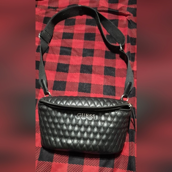 Guess Handbags - GUESS Quilted Black Crossbody Bag